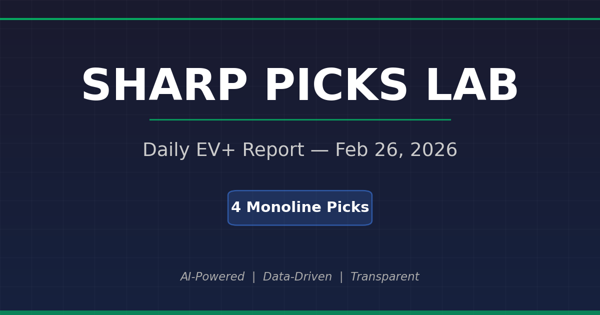 Daily EV+ Report — Feb 26, 2026